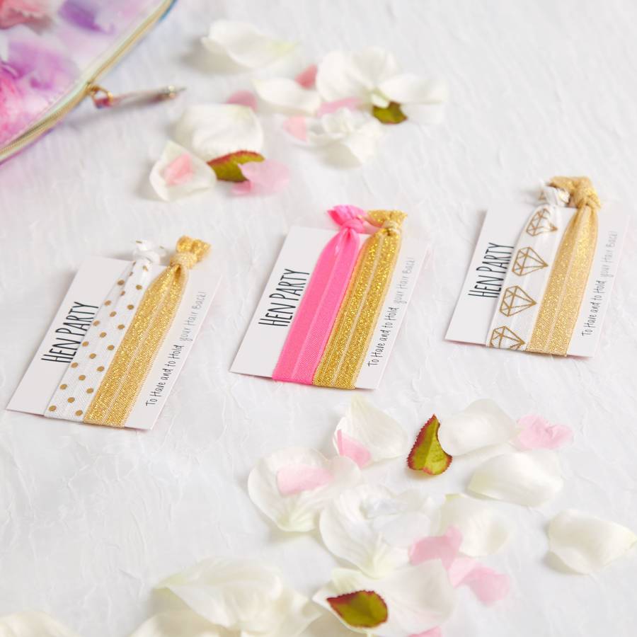 hen party favour hair ties by team hen | notonthehighstreet.com