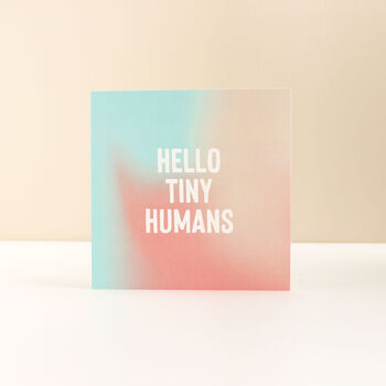 Hello Tiny Humans New Baby Twins Card, 2 of 3