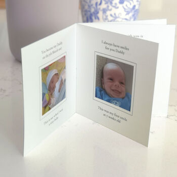First Father's Day Daddy And Me Personalised Card Book, 2 of 6