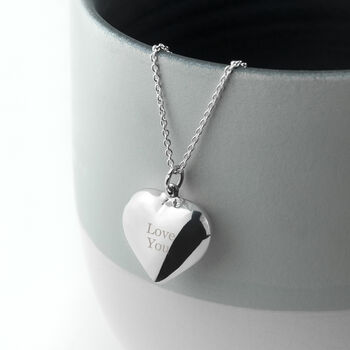 Personalised Sterling Silver Heart Necklace, 10 of 10