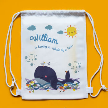 Personalised Whale Children's School Bag, 2 of 3