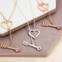 Heart And Arrow Lariat Necklace, thumbnail 6 of 8
