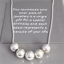 50th Birthday Handmade Silver Bead Necklace, thumbnail 1 of 7