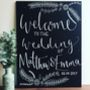 Large Floral Welcome Chalkboard Sign, thumbnail 1 of 1