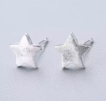 Sterling Silver Birthday Earrings | Birthday Gift | Star Stud Earrings, 4 of 12