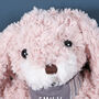 Pink Or Grey Bunny With Personalised Bandana, thumbnail 2 of 6