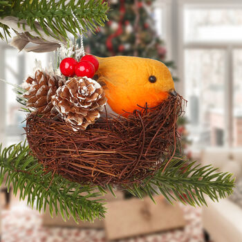 G Decor Nesting Robin Christmas Tree Ornament, 2 of 7