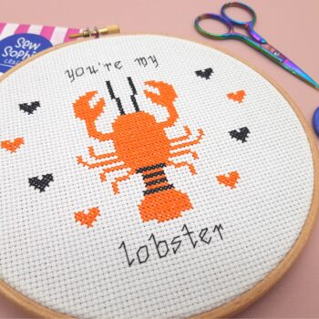 'You're My Lobster' Cross Stitch Kit, 5 of 5