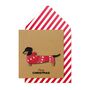 Handmade Christmas Dachshund Personalised Greeting Card, thumbnail 1 of 5