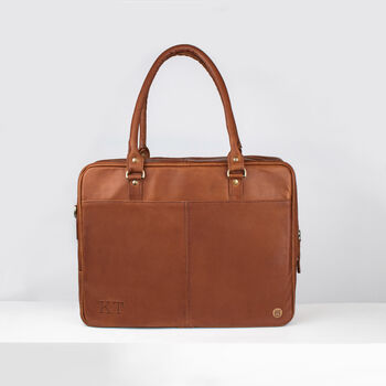 Personalised Leather Oxford Zip Up Satchel, 3 of 12