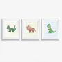 Dinosaur Nursery Art Prints Set, thumbnail 1 of 4