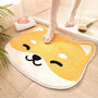 Shiba Dog And Kawaii Cat Floor Bath Mat, thumbnail 2 of 5