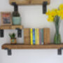 Handmade Solid Oak Shelf With Bent Iron Brackets, thumbnail 5 of 8
