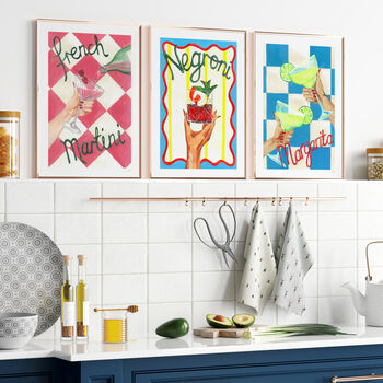 Vibrant Cocktail Wall Art Print Set, 8 of 12