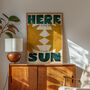 Here Comes The Sun Print, Hand Painted Wall Art, thumbnail 7 of 8