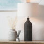 Black Rattan Bottle Table Lamp, thumbnail 1 of 8