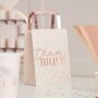 Pink Team Bride Rose Gold Foiled Hen Party Bags, thumbnail 1 of 2