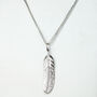 Long Feather Pendant Necklace, thumbnail 1 of 5