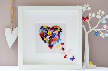 Personalised Engagement Butterfly Heart, 3D Art, 12 of 12