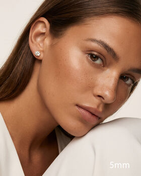 Gold Or Silver 3mm Solitaire Round Stone Earrings, 5 of 5