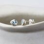 Handmade Blue Topaz Stud Earrings, thumbnail 3 of 10