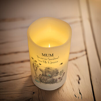 Personalised Me To You Floral LED Candle, 4 of 5