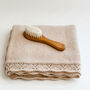 Organic Baby Blanket Mushroom Melange Leaves Edge, thumbnail 2 of 6