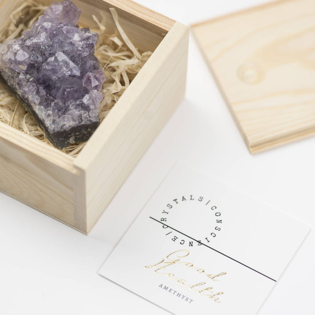 amethyst crystal healing gift box by milly inspired