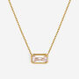 Women's Baguette Pendant Necklace 18ct Gold Plated, thumbnail 1 of 3