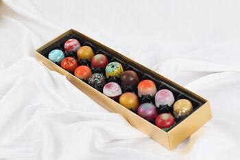 Box Of 16 Handmade Luxury Truffles By Saffire Chocolate, 2 of 4