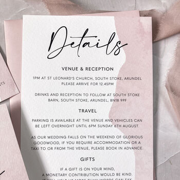 Blush Pink Wedding Invitation, 5 of 10