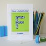 Liberty Print Initial Birthday Card, thumbnail 7 of 7