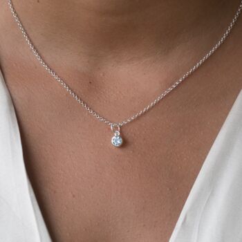 Blue Topaz Necklace, December Birthstone, 2 of 6