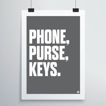 Phone, Purse, Keys Print, 2 of 4