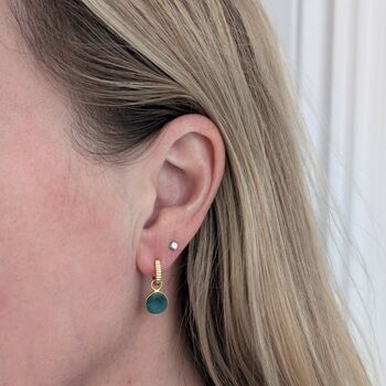 The Circle Emerald Earrings, 2 of 6