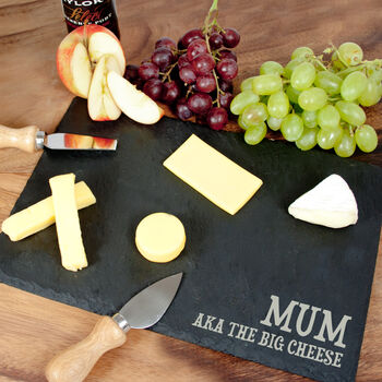 Personalised Big Cheese Slate Serving Board, 2 of 5