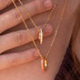 Enamel Halo Necklace With Custom Names And Dates, thumbnail 6 of 7