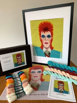 David Bowie Tapestry Kit With 100% British Wool, 3 of 6
