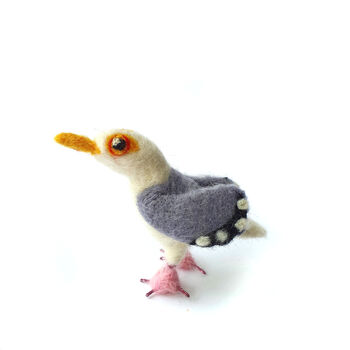 Tiny Seagull Decoration Herring Gull Ornament, 10 of 11