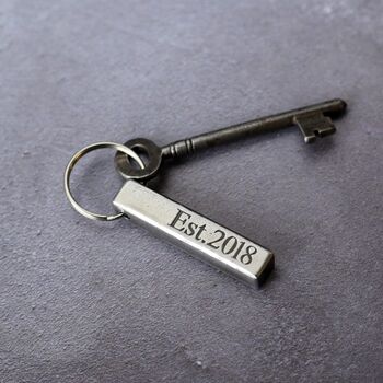 Iron Key Ring For 6th Anniversary Tally Mark, 2 of 12