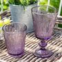 Embossed Heather Blooms Luxury Glassware, thumbnail 5 of 8