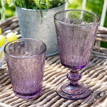 Embossed Heather Blooms Luxury Glassware, 5 of 8