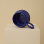 Blue Handmade Wavy Ceramic Mug, thumbnail 3 of 6
