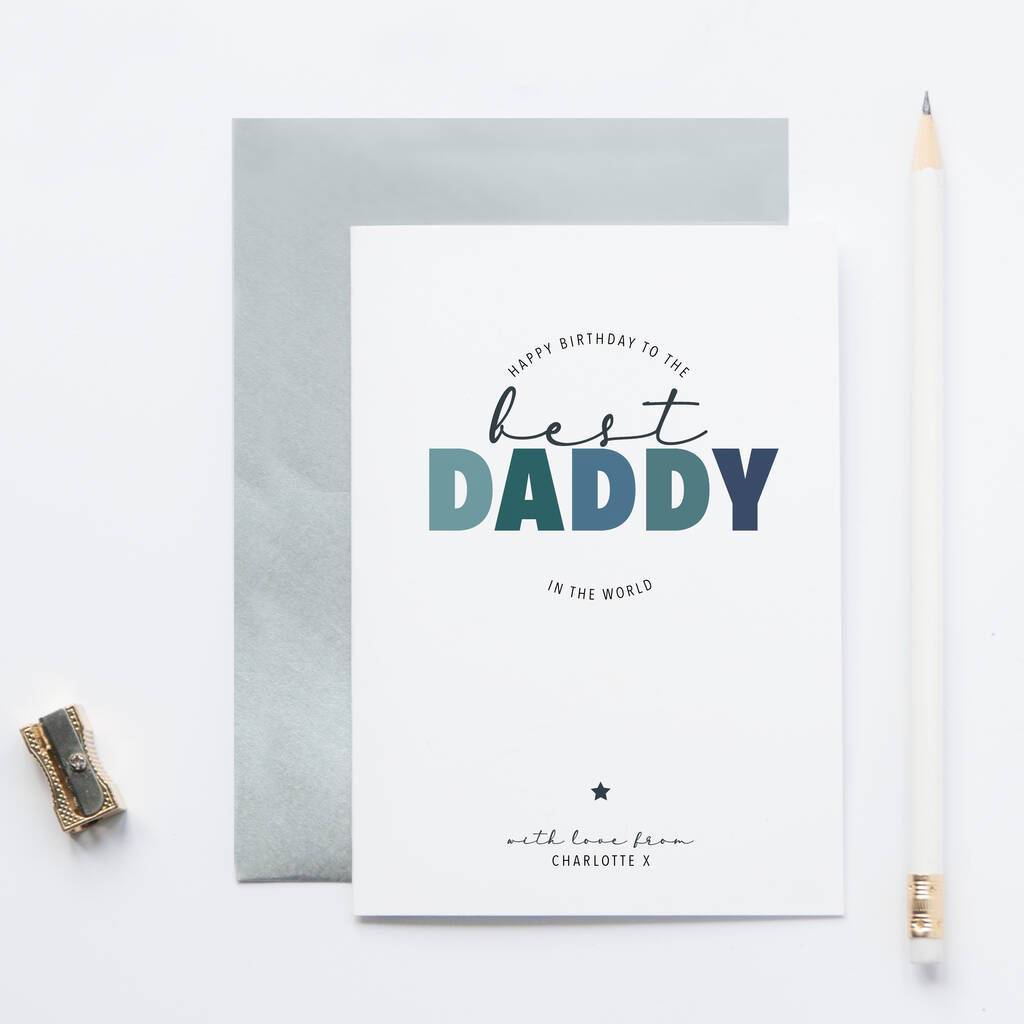 Best Daddy In The World Birthday Card By The Stamford Studio ...