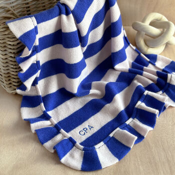 Personalised Pure Cashmere Frill Baby Blanket, 3 of 8