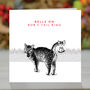 Bells On Bob's Tail Ring, Cat Lovers Christmas Card, thumbnail 1 of 2