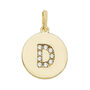 Round Cz Initial Pendant, thumbnail 4 of 12