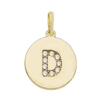 Round Cz Initial Pendant, 4 of 12