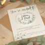 Botanical Wreath Wedding Invitation Magnet, thumbnail 3 of 3