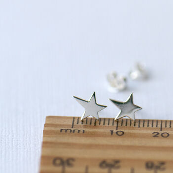 Zany Star Sterling Silver Little Studs, 5 of 11